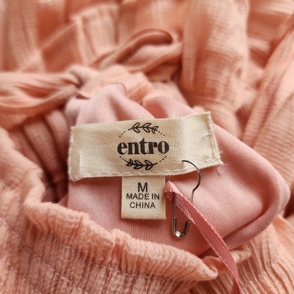 Entro NWT Blush Ruffle Halter Maxi Dress Boho M - Picture 7 of 16